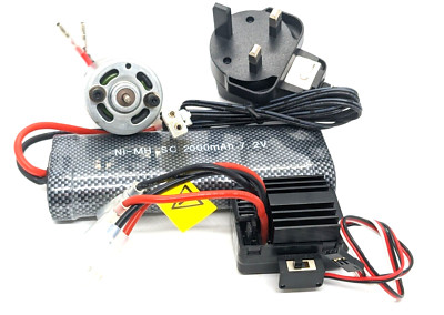 RC Auto Motor & Regler Drehzahlregler Komplettset für 1/10 + Akku & Ladegerät