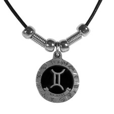 Zodiac Star Sign Gemini Adjustable Cord Neckl...