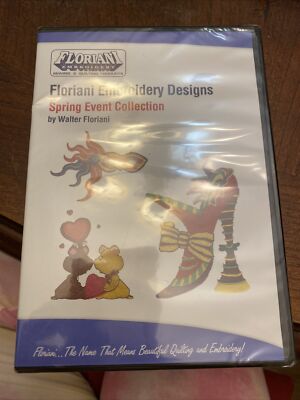 Floriani Embroidery Design CD Spring Event Collection Mardi Gras Rose Flowers