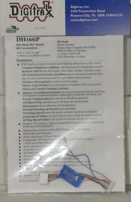 Digitrax HO Scale DH166P DCC Decoders 2 Pack  NEW