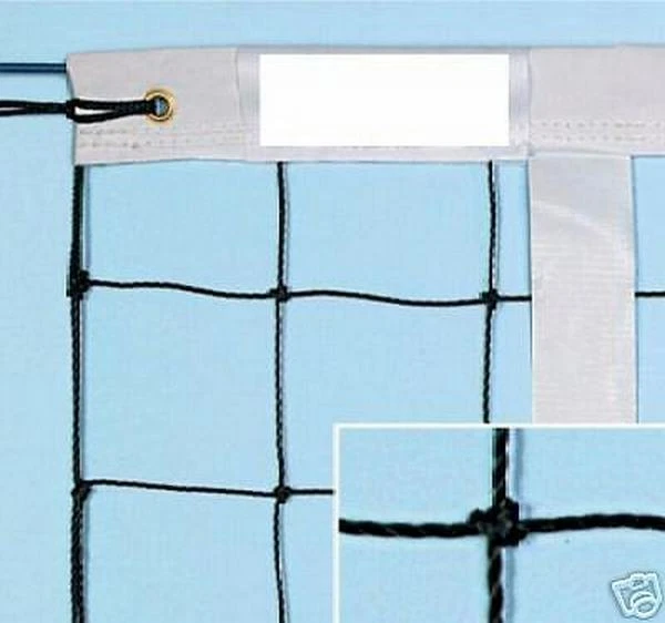 (01) RETE PALLAVOLO VOLLEY REGOLAMENTARE PESANTE + BANDE PORTA ANTENNE ECONOM.