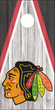 Cornhole Board Wraps Decals Vinyl Stickers Set of 2 - Chicago Blackhawks