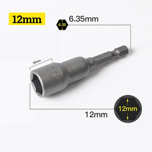65mm Length Hex Allen Bit Key Sockets 3mm-24mm Nut Driver Screwdriver 1/4" Shank - Picture 19 of 30