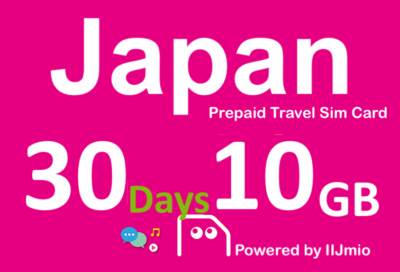 ESIM Japan 30 Days, 10GB High-Speed Data, Docomo IIJmio, No
