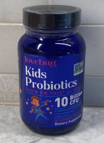 Kids Probiotics 4+ Years 10 Billion CFU 30 Chewable Berry Flavor Tablets 04/2026