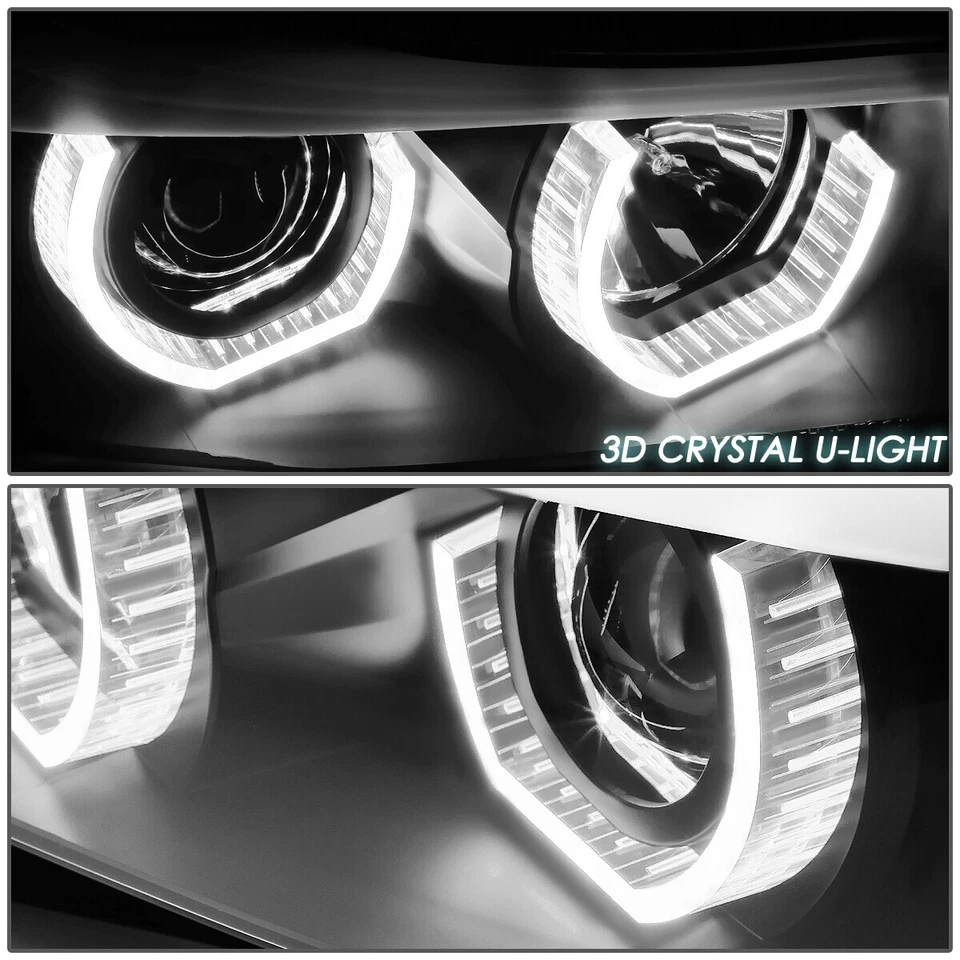 PARA BMW E90 SERIE 3 2006-2008 3D LED CRISTAL U-HALO PROYECTOR FAROS LÁMPARAS Foto 4 de 4