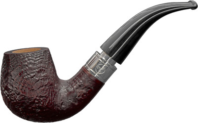 RATTRAY'S MONARCH RED SANDBLASTED 177 BENT 9MM BRIAR PIPE NEW pfeife