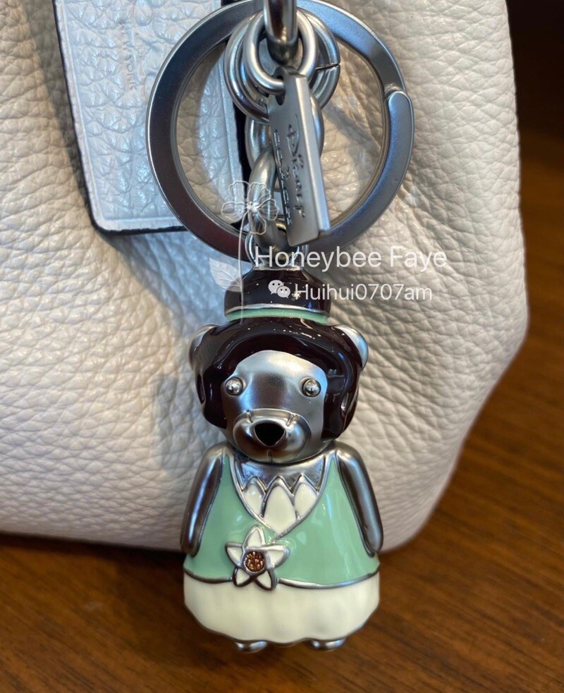 NWT COACH DISNEY PRINCESS BEAR BAG CHARM KEYCHAIN $98 | eBay