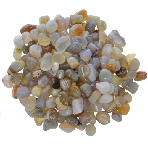 Piedras caídas de ágata gris de 1/2 lb - Grado 2 - XXSmall - 0,25" a 0,75" promedio - Imagen 1 de 3