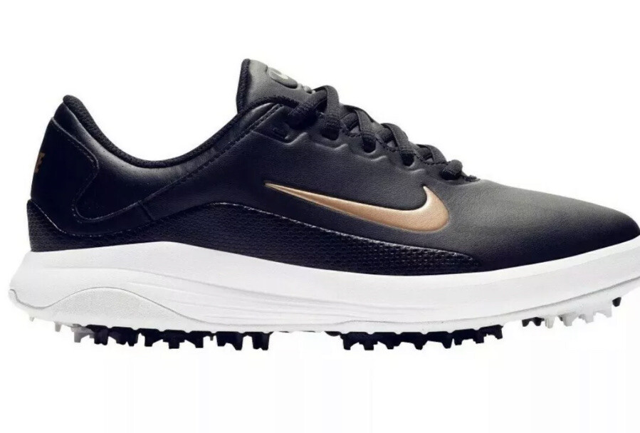 NIKE Vapor Golf Shoes Black/White/Bronze Women's Size 9.5 AQ2324