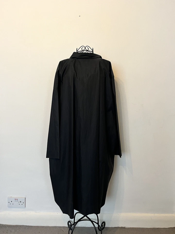 eskandar Designer Oversized Women Raincoat/Duster/Coat in Black Size 1 - UK 14+ - Image 3 of 4