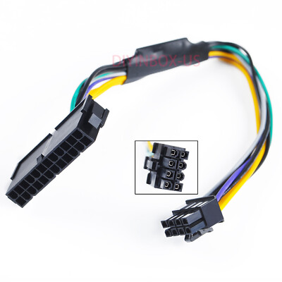 24 Pin to 8 Pin ATX Power Supply Adapter Cable for DELL OptiPlex PC Computers 