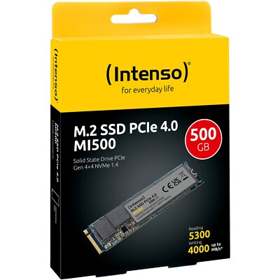 Intenso M.2 SSD MI500 500GB PCIe NVMe Gen 4x4 Festplatte 500 GB OVP