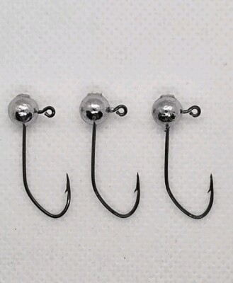 100 pcs 1/16 Lead Ball Jig Head Eagle Claw Black Platinum #4  IRISH JIG