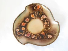 VINTAGE SWAN VALLEY SIGNED JR MONTANA ENAMEL OVER COPPER ABSTRACT DISH BOWL