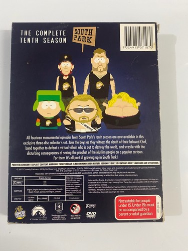 South Park: Season 10 (DVD, 2006) - Rated MA15+ - PAL 4 - G/VGC - Complete - Picture 2 of 9