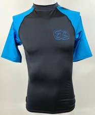 NEW 40 Jet Pilot Men's Mr. Corpo Short Sleeve Rashguard Grey/Blue Size XS S