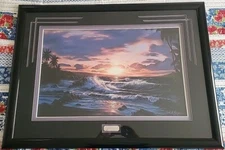 Signed Christian Riese Lassen Print Framed 41.5 x 30.5 "Romance of the sea".