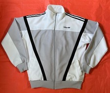 Vintage ADIDAS Trefoil Track Jacket Mens Size Small Tri-Color Gray White Black
