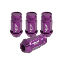 VMS 20 PURPLE 44MM ALUMINUM CLOSED END TUNER LUG NUTS LUGS WHEELS RIMS 12X1.25