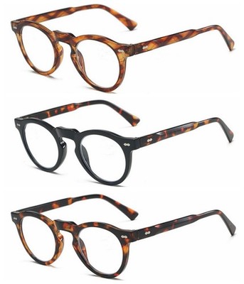 Retro Reader Black Leopard Strip Reading Glass +1.0~+4.0 4.5 5.0 5.5 +6.0