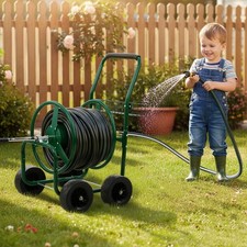 Hose Reel Cart, Hold Up to 250 ft Hose, Garden Water Hose with Storage Basket