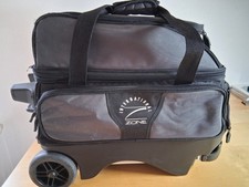 BRUNSWICK Zone Double Roller Bowling Ball Bag, Grey/Black