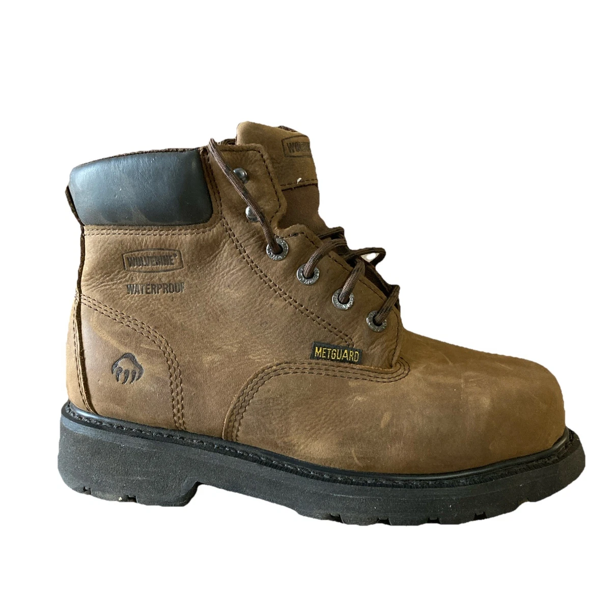 Biltrite Mens‎ Black Leather Steel Toe Chukka Boots 6.5 Oil Resist ANSI Z41.1-91 Men main image 3