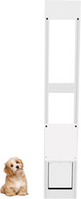 Sliding Glass Pet Door for Cats  Dogs - Adjustable, Lockable, Weatherproof
