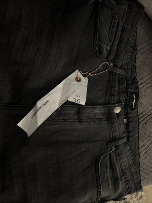 Karl Lagerfeld Paris KL65 Mens Black Slim Straight Stretch Jeans Size 36 X 32