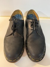 Doc Martens Oxford lace Up Shoes Size 9 Made In England Black Leather 90s 1461