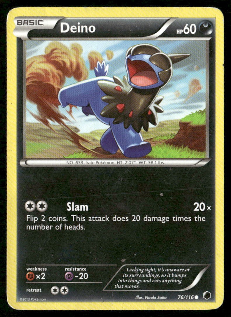 Deino Plasma Freeze 76/116 Common Pokemon Heavily Played