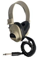 Vintage Califone 2924AV-P Headphones Mono 6 coiled cord 1/4" Plug