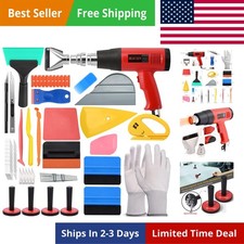 Vinyl Wrap Tool Kit with Heat Gun, Car Wrap Kit, Felt Squeegee, Tucking Squee...