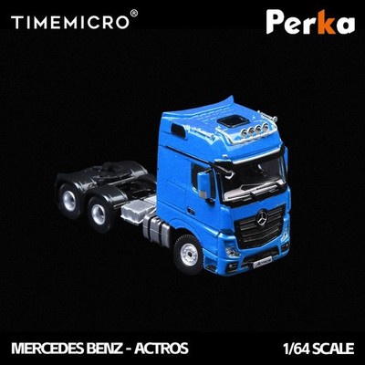 MERCEDES BENZ ACTROS FLATBED TRANSPORT TRUCK 1/64 DIECAST BY TIME