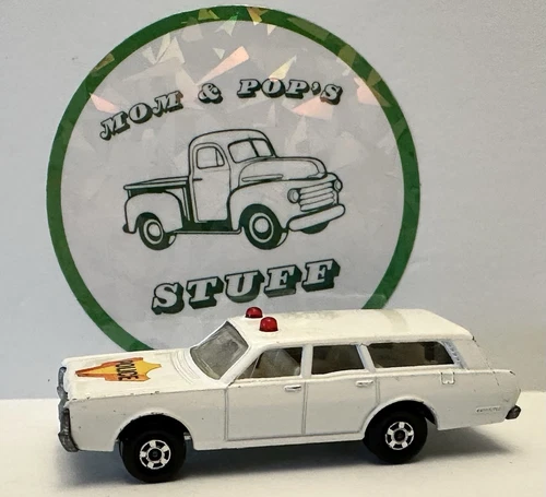 Vintage 1971 Matchbox Lesney No 55 Superfast White Mercury Police Car Wagon