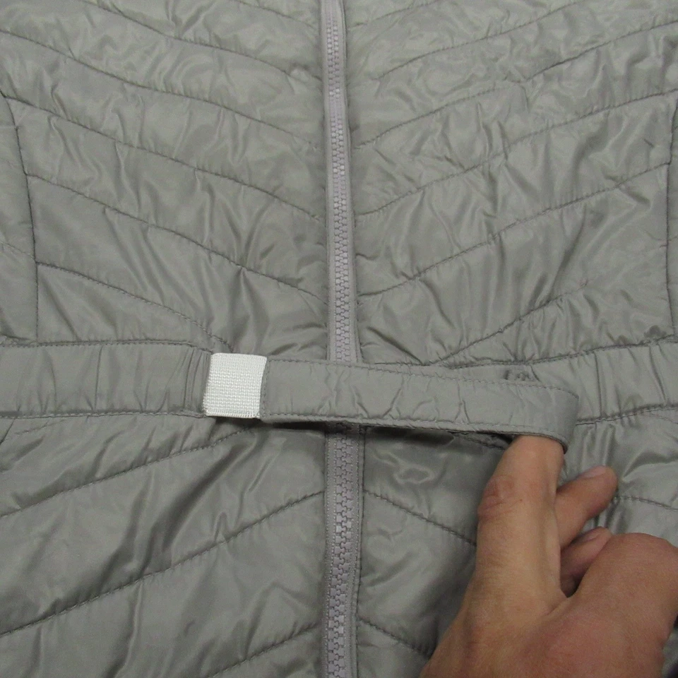 Chaqueta North Face Mujer XL Gris Acolchada Puffer Cremallera Completa Aislada Cálida Luz Paquete Foto 3 de 4