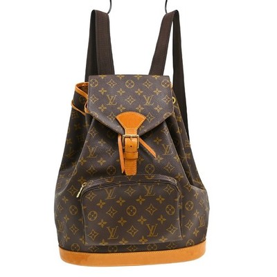 Louis Vuitton Vintage Montsouris Backpack Monogram Canvas Brown Backpack