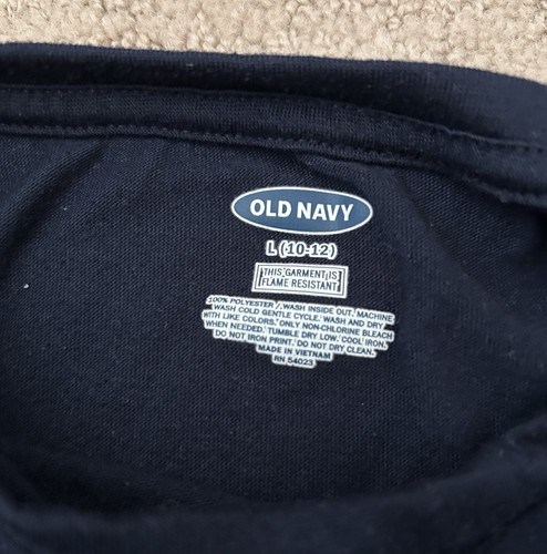 Old Navy Couch Potato Youth Pajama Set ~ Shorts T-Shirt ~ Size L (10-12) ~Navy - Picture 3 of 6
