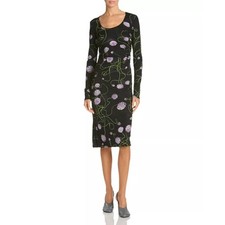 BNWT Stella McCartney Twisted Floral Black Mesh Dress, Reg $1890