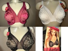 NWT Lilyette 0412 Discontinued Underwire Minimizer Black Lined Lace Bra 38