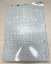 Aeromaster 1/48 White U.S. 45 Degree ID Numbers and Letters Decal Sheet