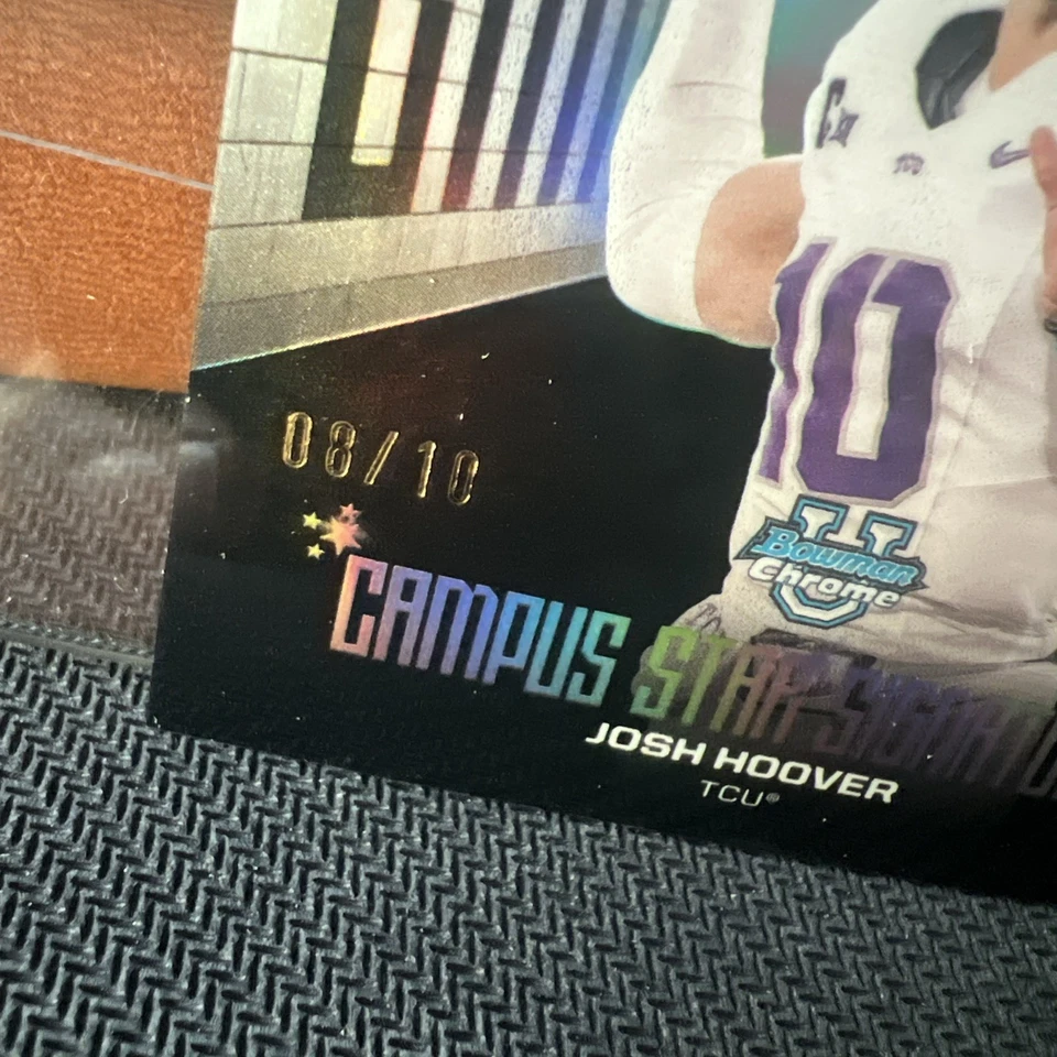 Bowman Chrome U Campus Star Signatures Josh Hoover 2025 negro/10 🔥 TCU Foto 2 de 4