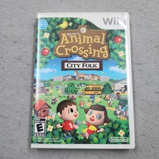 Animal Crossing City Folk Nintendo Wii CIB Complete in Box Video Game Tested