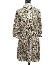 Diane von Furstenberg Wrap Dress 10 Animal Abstract Silk Parisian Cocktail Chic