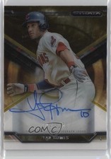 2015 Topps Strata Auto Gold 4/25 Yan Gomes #SA-YGS Auto ms9