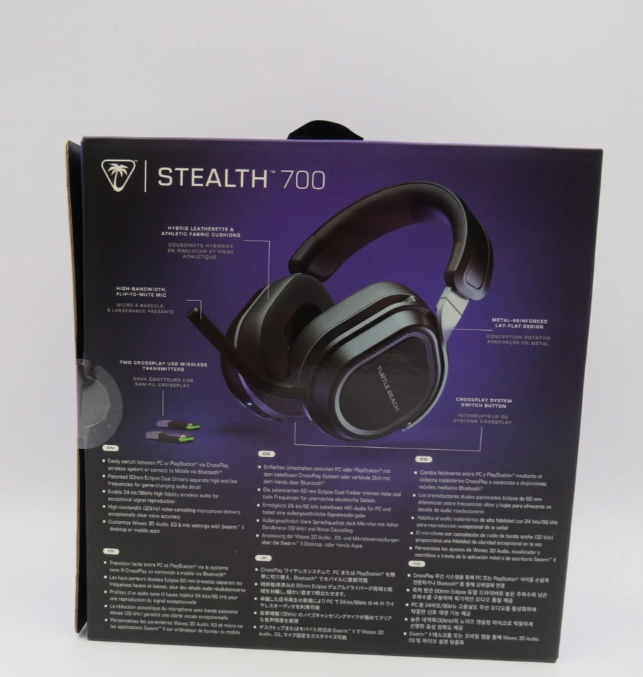 Turtle Beach Stealth 700 Gen 3 Cuffie da gioco wireless multipiattaforma PC PS5 NUOVE - Immagine 2 di 4