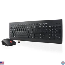 Lenovo 510 Wireless Keyboard & Mouse Set, Full Size, Ergonomic, 2.4GHz, 1200 DPI