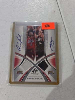 Rare 2005 Sp Game Used Dual Auto Patch Andre Iguodala Kyle Korver #17/50