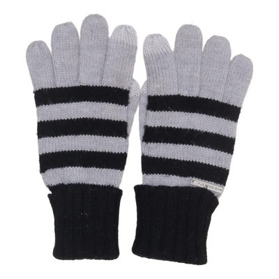 Michael Kors, Handschuhe, Größe: 7, Acryl, Schwarz/Grau, Damen #cDd